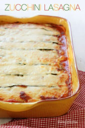 By replacing the lasagna noodles with thin sliced zucchini you can create a delicious, lower carb (gluten-free) lasagna that's loaded with vegetables, and you won't miss the pasta!