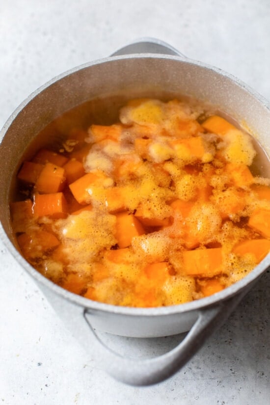 boiling Sweet Potatoes