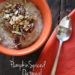 A warm, creamy bowl of pumpkin spiced oatmeal is a great way to start your morning! High in fiber and heart healthy whole grains, this breakfast will fill you up and keep you satisfied until lunch.