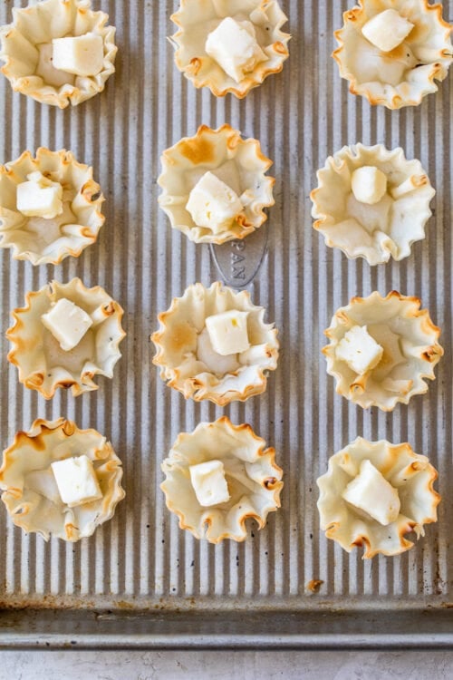 brie in Phyllo Cups