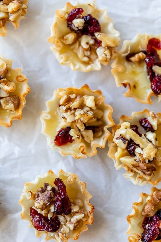 Phyllo Cups with Brie and Cranberries