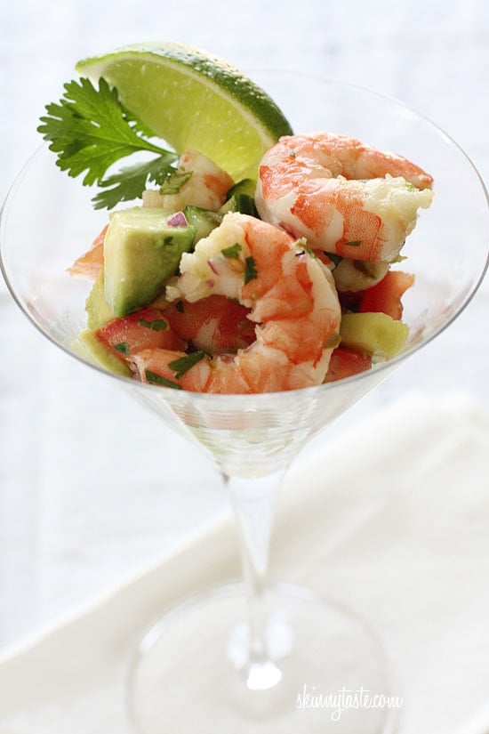 Shrimp cocktail is fine, but when I want something special, I like to have my zesty lime shrimp ceviche style!