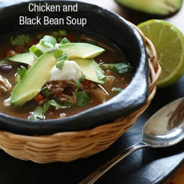 If you love a slow cooker recipe that requires no pre-cooking, then you'll love this spicy black bean soup. Spicy black bean and chicken soup with tomatoes, chiles, peppers and spices is delicious served with cool avocado and a touch of sour cream. Top it with cilantro for freshness and your taste buds will want to do a mariachi dance.