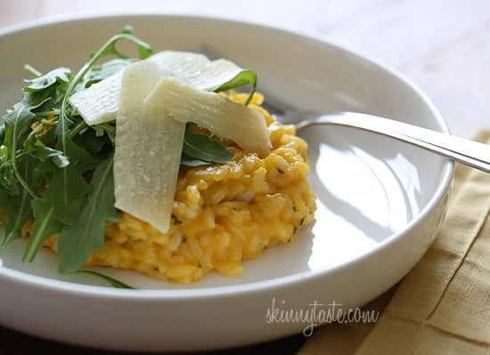 Butternut Squash Risotto is so creamy and delicious, an Italian rice dish made with butternut squash puree and Parmigiano-Reggiano.