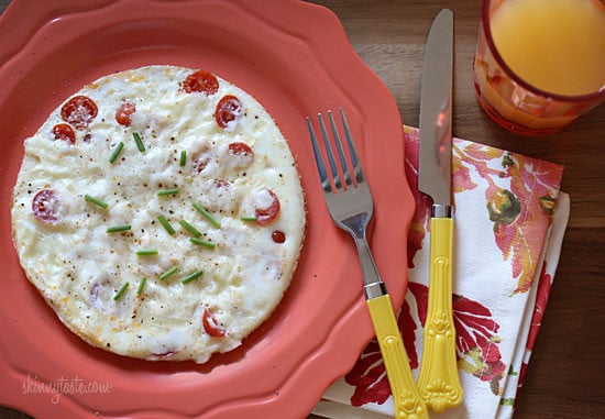 A quick and easy breakfast made with tomatoes, egg whites, mozzarella, and parmesan cheese. Lots of flavor, low in carbs and takes just minutes to make.
