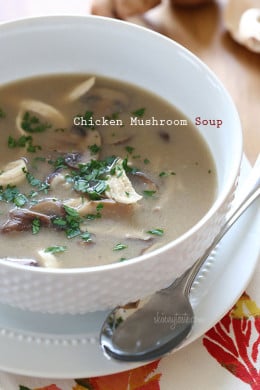 Rainy days and soup go hand in hand. If you're a mushroom lover like me, you'll love this easy savory and creamy chicken and mushroom soup. Done in 30 minutes!
