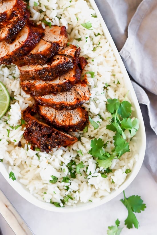 Roasted Pork Tenderloin with Cilantro and Lime