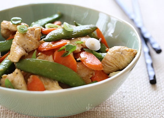 Spring Stir Fried Chicken with Sugar Snap Peas and Carrots