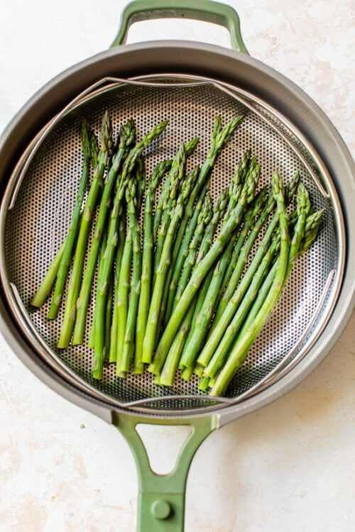 steam asparagus in always pan
