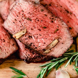 Garlic Lovers Roast Beef is my favorite roast beef recipe, so flavorful and loaded with garlic as the name implies.