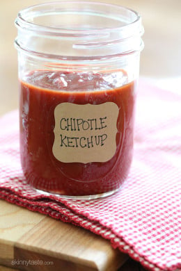 A homemade spicy chipotle ketchup made with clean ingredients you can only feel good about eating! Great on burgers or with baked fries.