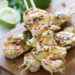 Grilled shrimp on skewers seasoned with cumin, garlic and finished with fresh squeezed lime juice and cilantro.