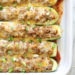 These low-carb stuffed turkey taco zucchini boats are so easy, a fun twist on taco night!