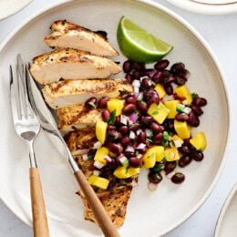 Grilled Chicken with Mango Black Bean Salad