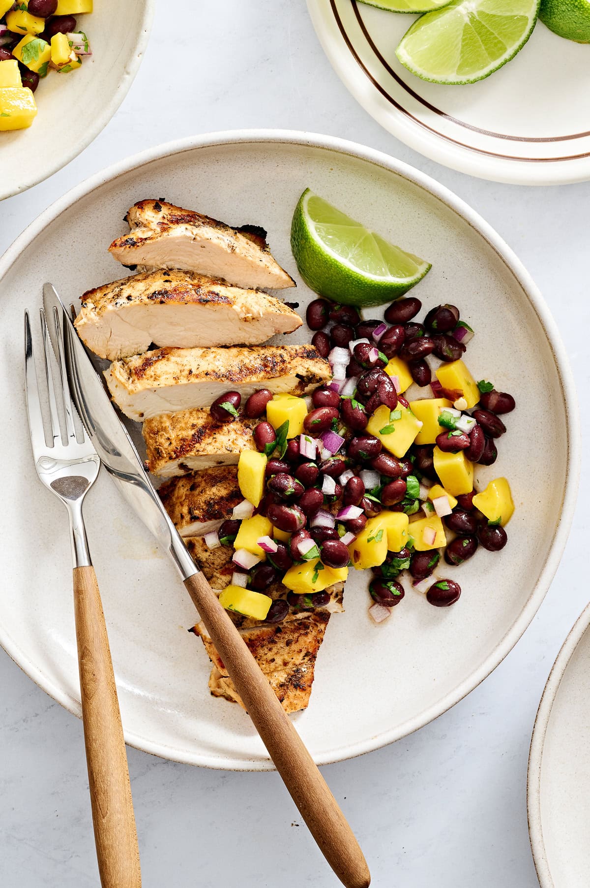 Grilled Chicken with Black Bean Mango Salsa Image