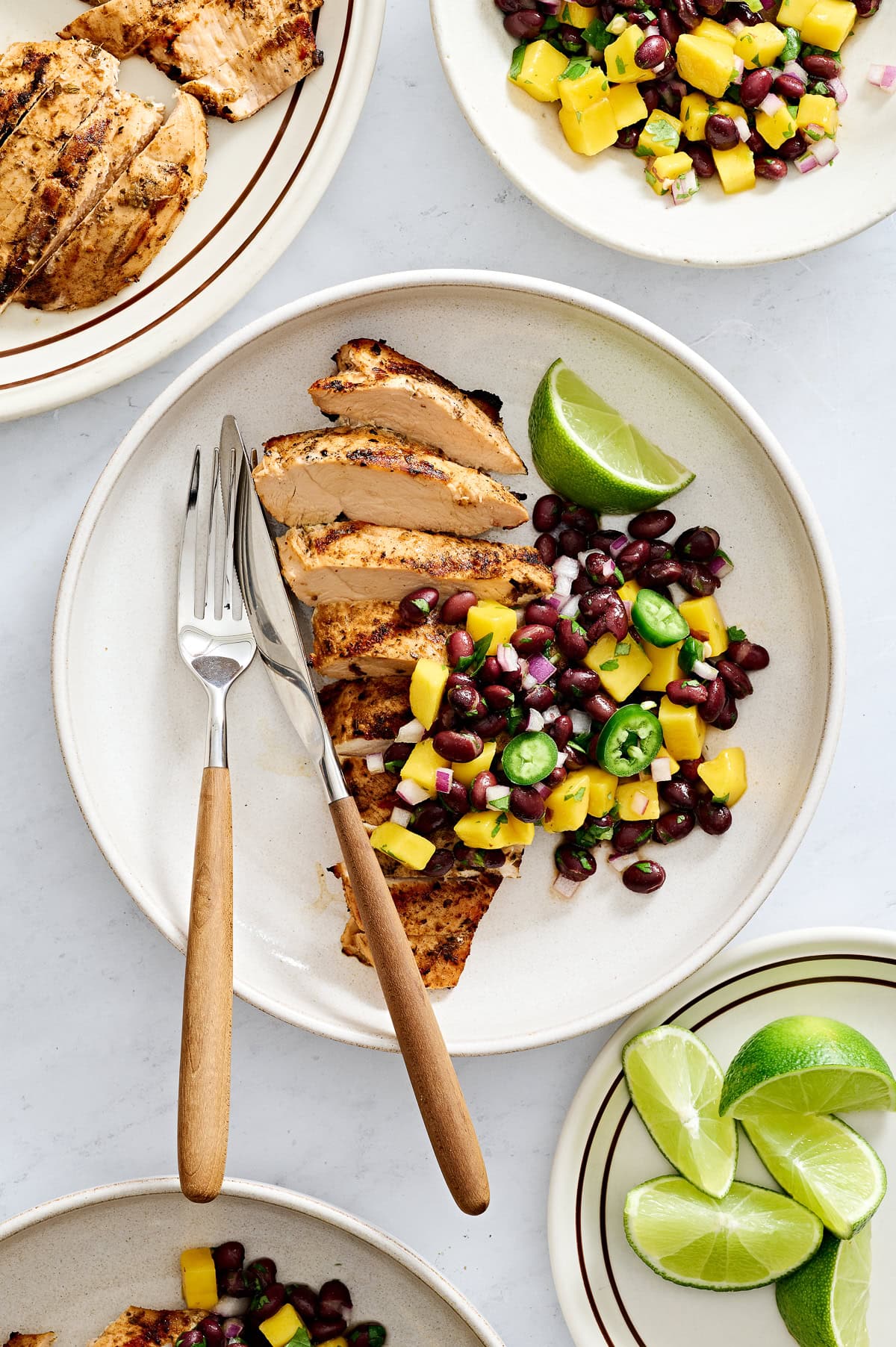 Grilled Chicken with Mango Black Bean Salad