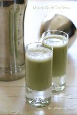 These healthy matcha green tea energy shots give you a BLAST of antioxidants, the perfect afternoon pick-me-up for a healthy Happy Hour!