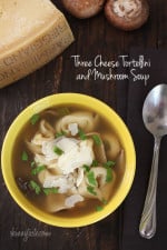 Three Cheese Tortellini and Mushroom Soup is warm and satisfying, with tortellini in every bite. Top this with some fresh shaved Parmigiano Reggiano and you'll experience a wonderful unami taste sensation.