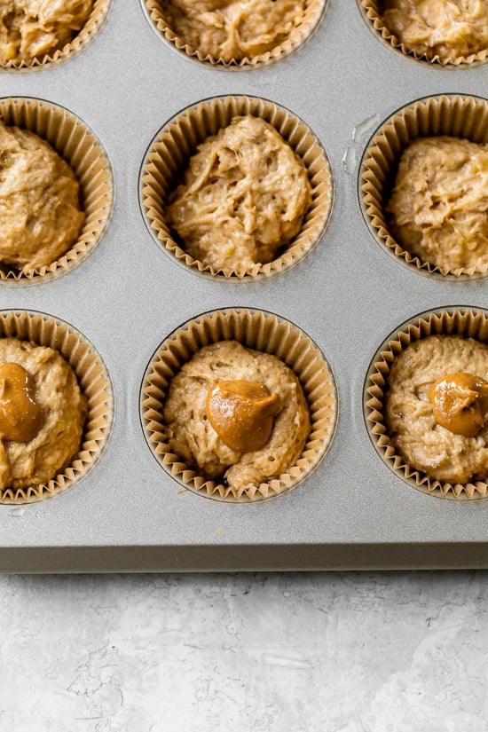 How to make low-fat peanut butter banana muffins