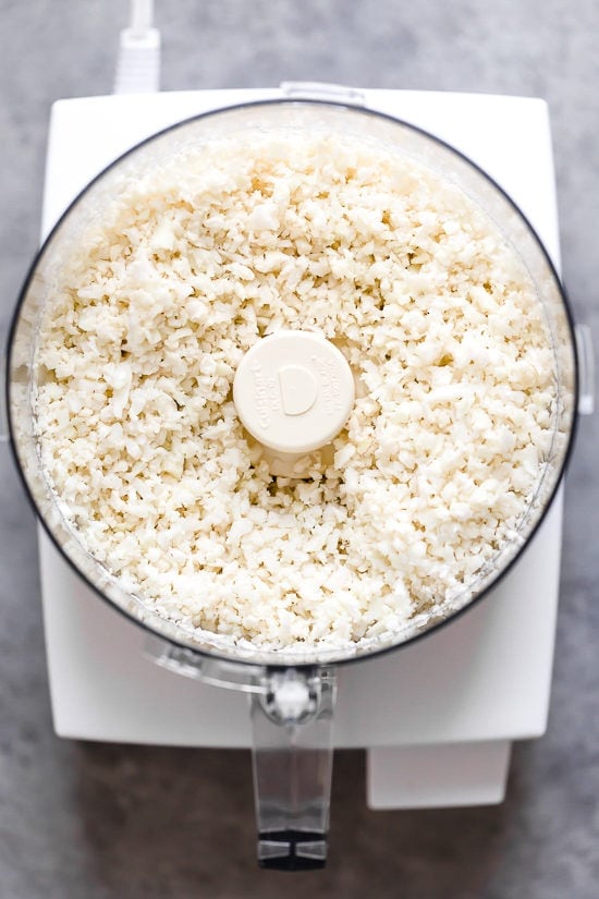 This low-carb cauliflower fried rice recipe is quick, flavorful and a great way to enjoy your favorite takeout-style dish in a lighter way! Riced cauliflower in food processor.
