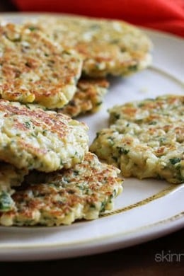 This is a delicious way to prepare cauliflower. It's similar to the taste of a potato pancake and makes a fabulous side dish – your kids will love them!