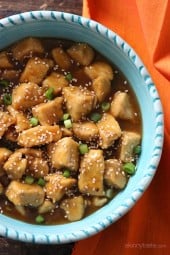 Sweet, spicy and flavorful – this makeover Asian Orange Chicken is a lighter and healthier alternative to the popular Chinese fast food take-out dish and it's quick and easy to make!