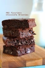 PB2 Flourless Chocolate Brownies, made with PB2