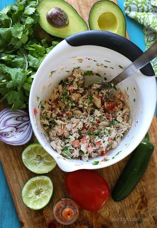 Canned Tuna Ceviche – Transform ordinary canned tuna into a zesty, flavorful lunch with a Latin flair by adding fresh lime juice, cilantro, jalapeño, tomato and avocado in this easy tuna ceviche – so good!
