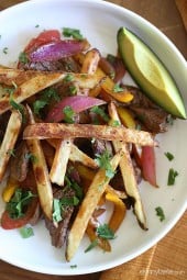 I put a healthier spin on Lomo Saltado (Peruvian Beef Stir Fry) one of my favorite Peruvian dishes!