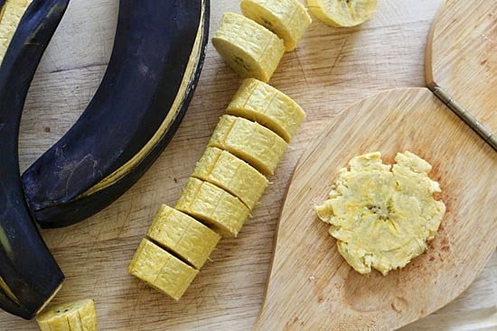 These savory plantains have been made lighter by baking instead of frying – you won't believe how good they taste!