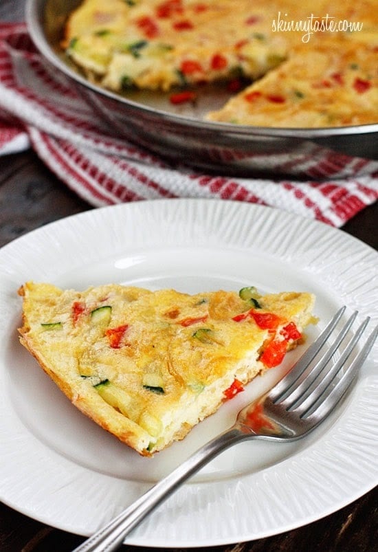 Caramelized Onion, Red Pepper and Zucchini Frittata