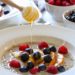 These Summer Quinoa Breakfast Bowls are my favorite! Served as a warm cereal topped with fresh fruit and a drizzle of honey. A healthy protein packed breakfast.