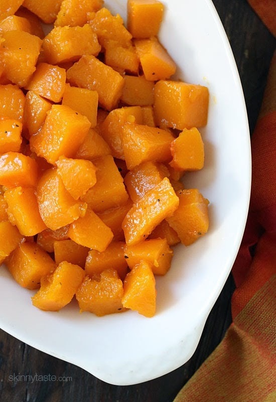Maple Roasted Butternut Squash – made with ONLY 3 ingredients plus s + p!