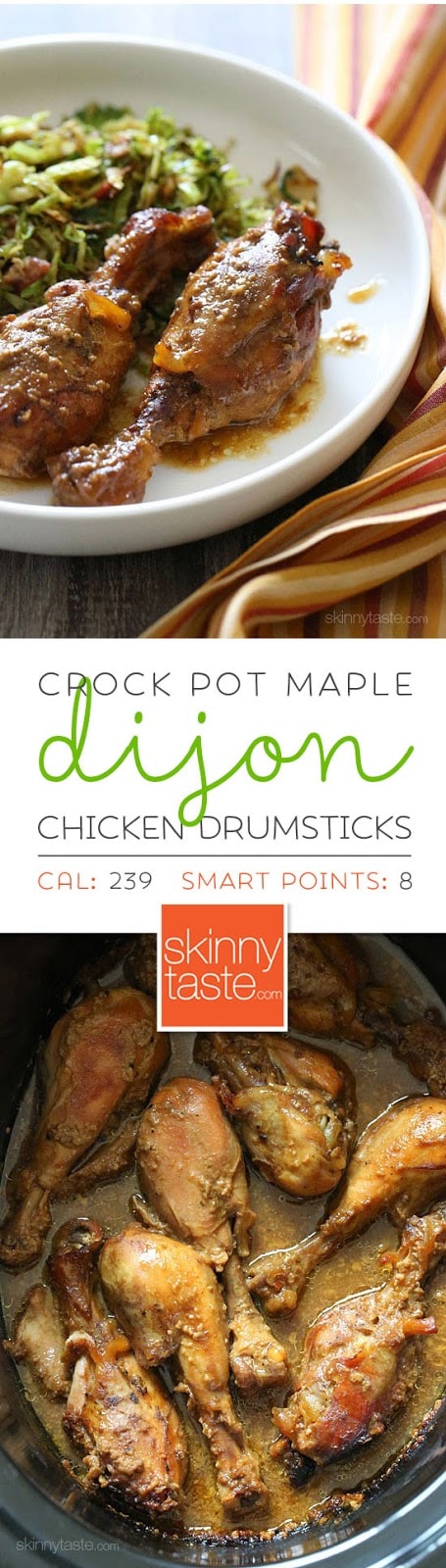 Crock Pot Maple Dijon Chicken Drumsticks – An EASY 6-ingredient chicken dish the whole family will LOVE!