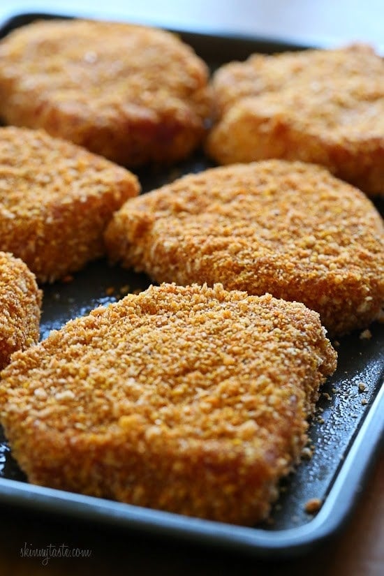 Juicy, delicious, boneless pork chops coated with a seasoned crisp crust. Ready in under 30 minutes, easy and kid-friendly!