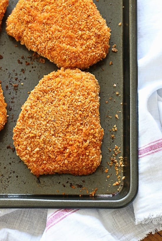 Juicy, delicious, boneless pork chops coated with a seasoned crisp crust. Ready in under 30 minutes, easy and kid-friendly!