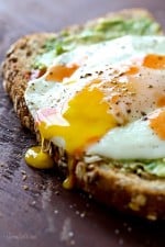 Avocado Toast with Sunny Side Egg, now this is MY kind of breakfast egg sandwich and it takes under 5 minutes to make!