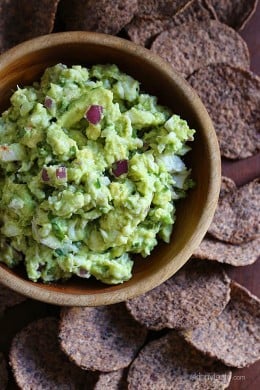 This easy crab guacamole is for the avocado obsessed! Perfect for any dinner or party app, I served them with Beanitos Black Bean chips which I love, but any baked chip would be perfect!