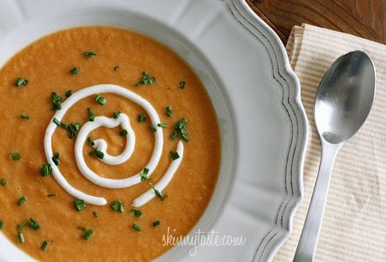 Skinny Creamy Carrot Ginger Soup