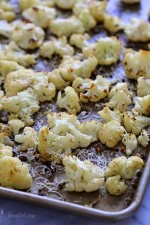 Roasting cauliflower brings out its nuttiness flavor and caramelizes the edges. This is such an easy way to prepare it, I toss it with garlic, lemon juice and olive oil and top it with freshly grated Parmesan cheese and some lemon zest when it comes out of the oven.