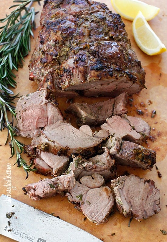 This roasted boneless leg of lamb seasoned with rosemary, lemon juice, dijon mustard and garlic is a succulent Easter delight that truly celebrates Spring.