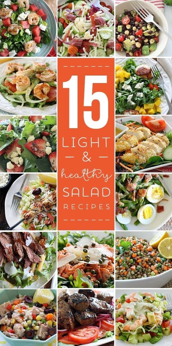 15 Light and Healthy Salad Recipes - crave-worthy salads that are far from boring!