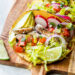 Grilled Chicken Tacos with Lettuce Slaw
