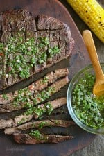 I've always been a steak lover, especially when it's topped with homemade chimichurri. It adds freshness and zing to grilled meats, chicken or fish, and the sauce can be made a day in advance.