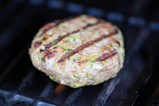 My trick to making the juiciest turkey burgers EVER is to add grated zucchini!
