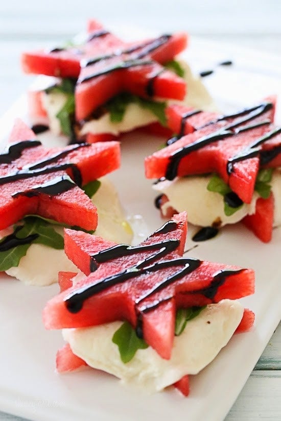 Watermelon Caprese Salad is a delicious summer twist on the classic Caprese typically made with tomato.