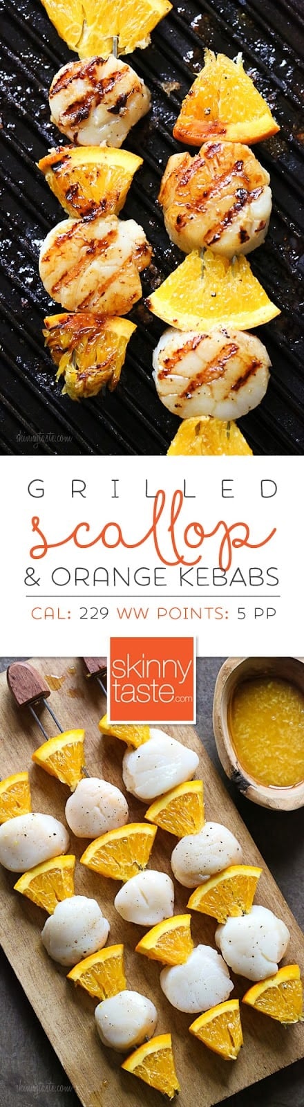Grilled Scallop and Orange Kebabs with Honey-Ginger Glaze – 5 ingredients, ready in 15 minutes!