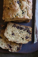 Chocolate Chip Zucchini Bread is loaded with chocolate chips