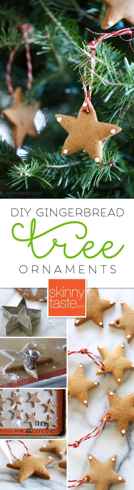 DIY Gingerbread Tree Ornaments – make Christmas ornaments out of gingerbread cookies. A fun project to do with the kids!