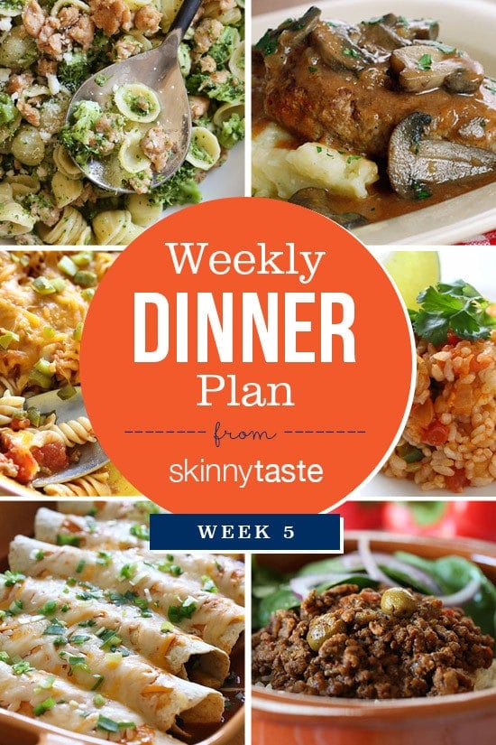 Skinnytaste Dinner Plan (Week 5)